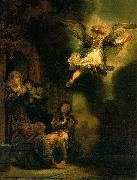 REMBRANDT Harmenszoon van Rijn The Archangel Leaving the Family of Tobias Sweden oil painting artist
